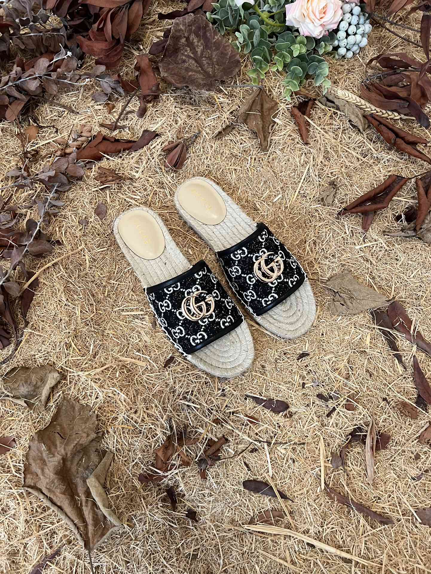 VBS new MARMONT SLIDES slippers black-2 starboard flat canvas sandals