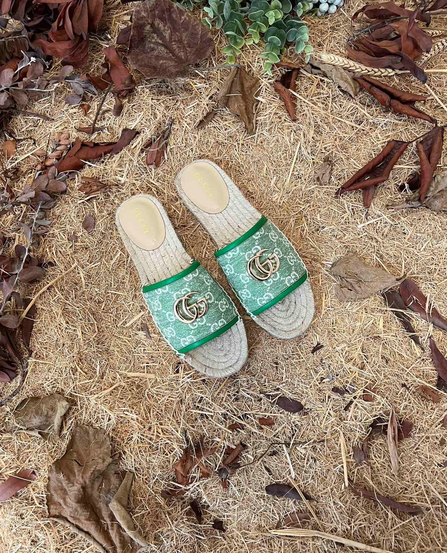 VBS new MARMONT SLIDES slippers green starboard flat canvas sandals