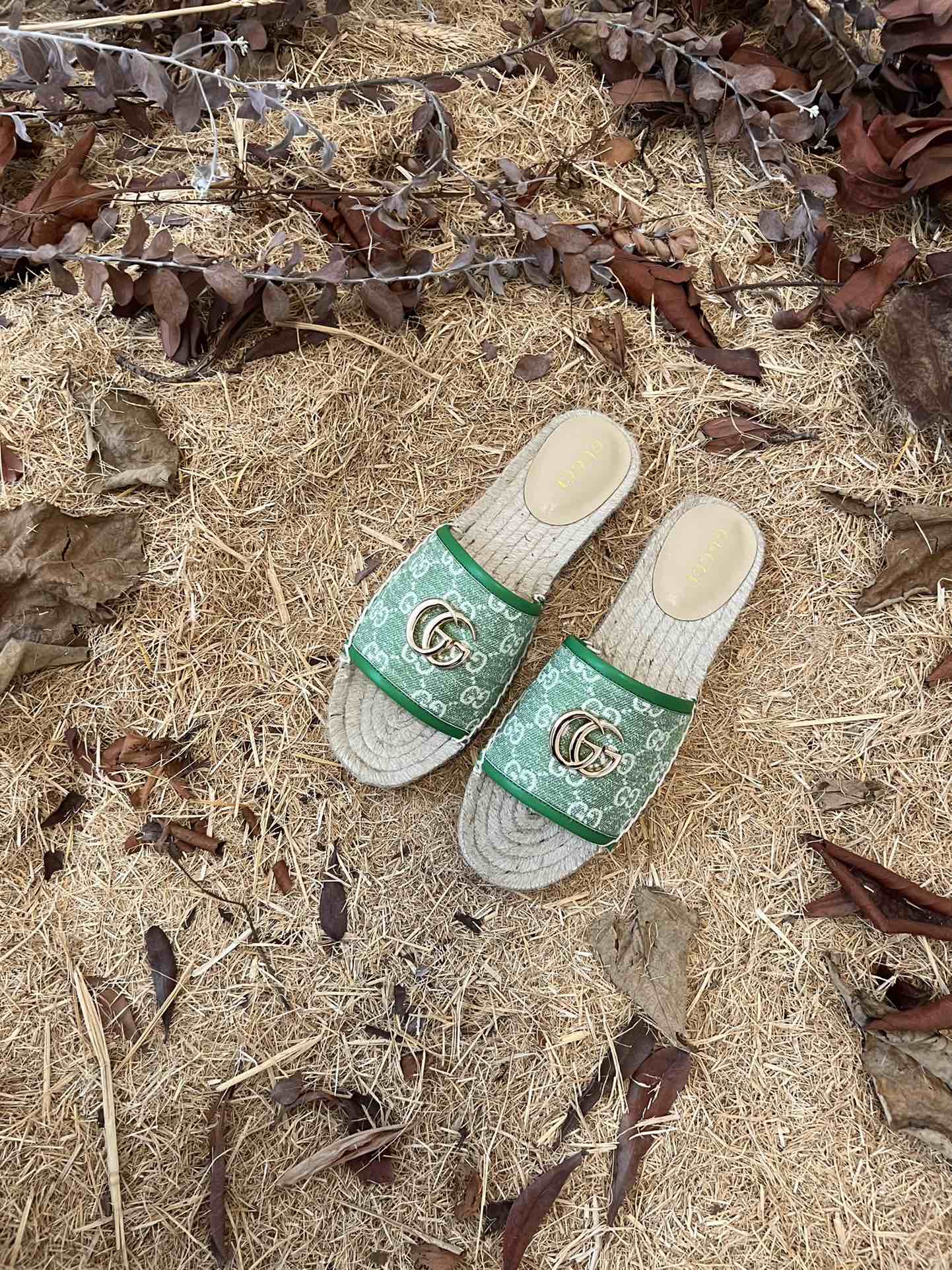 VBS new MARMONT SLIDES slippers green starboard flat canvas sandals