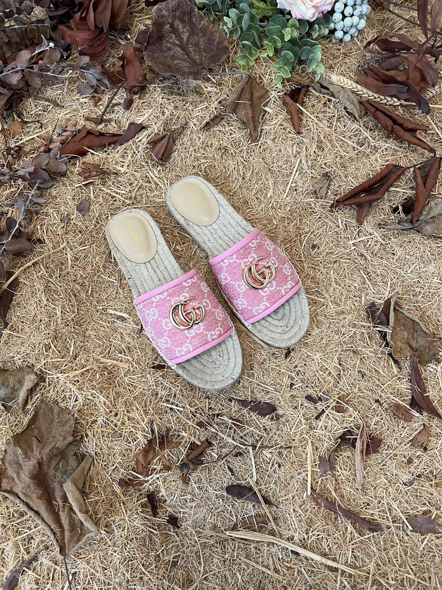 VBS new MARMONT SLIDES slippers rose red starboard flat canvas sandals