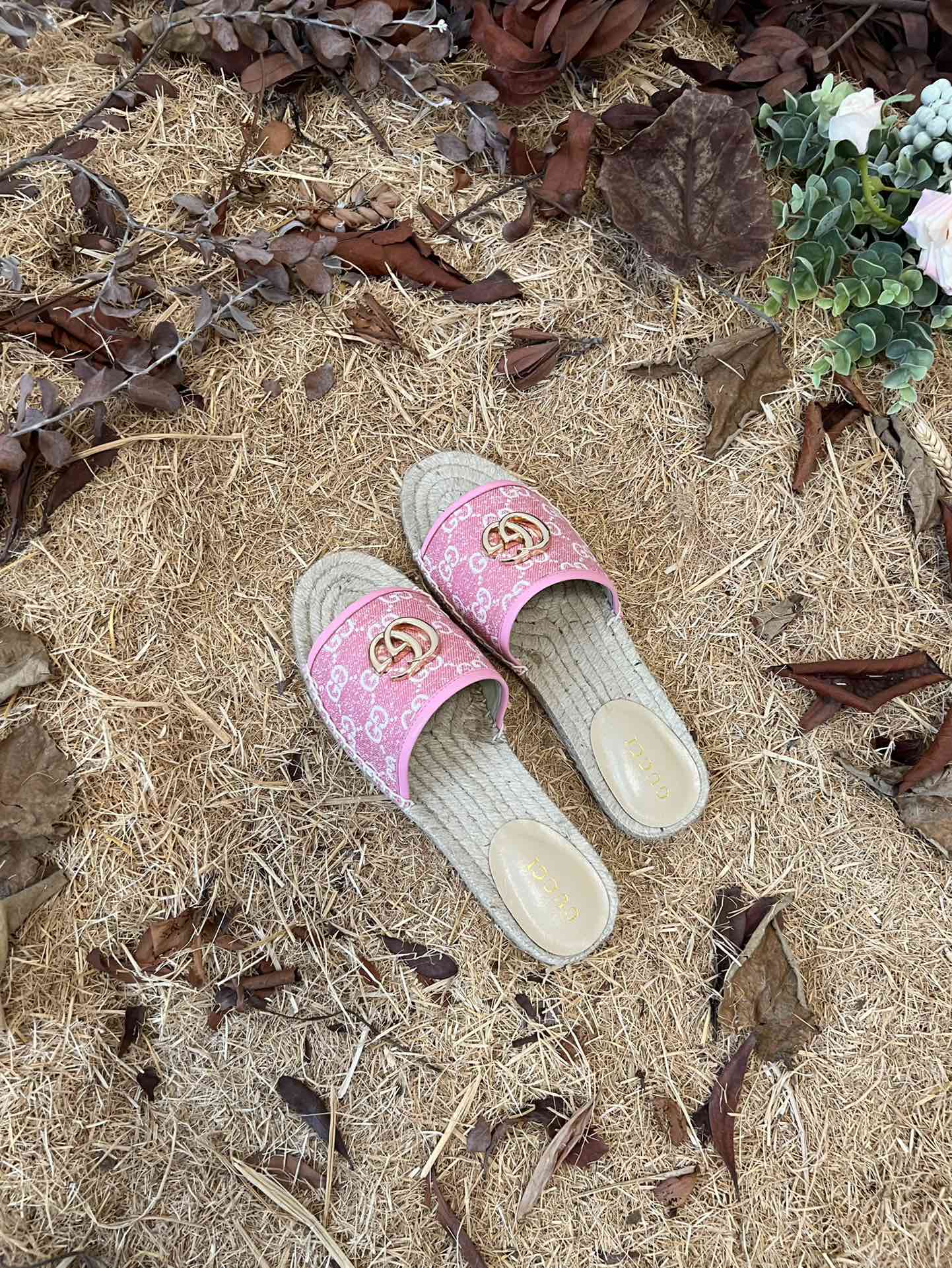 VBS new MARMONT SLIDES slippers rose red starboard flat canvas sandals