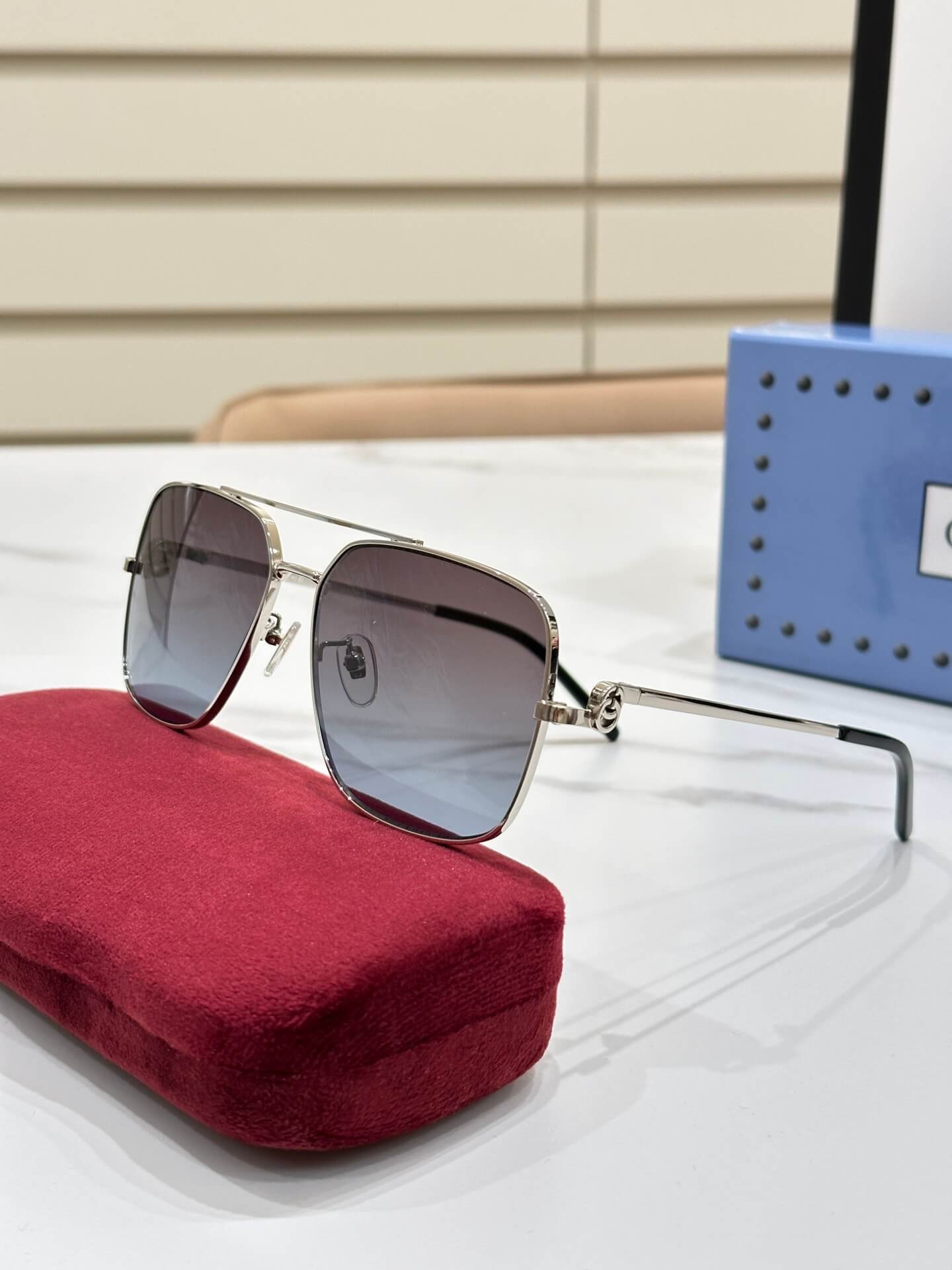 VBS Pilot Urban Web Block Aviator Sunglasses VBS1605S