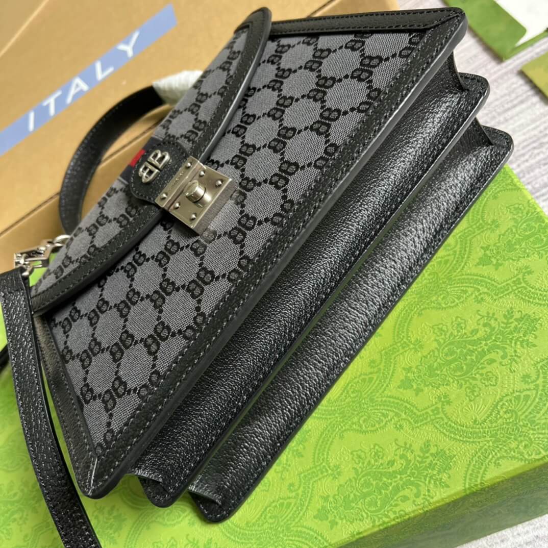 VBS silver BB shoulder crossbody bag black Co branded style 680119