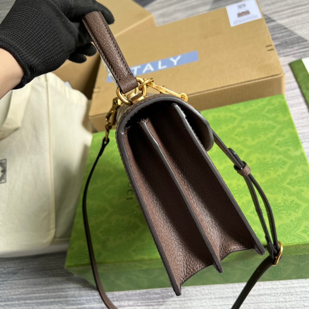 VBS gold BB shoulder crossbody bag brown Co branded style 680119