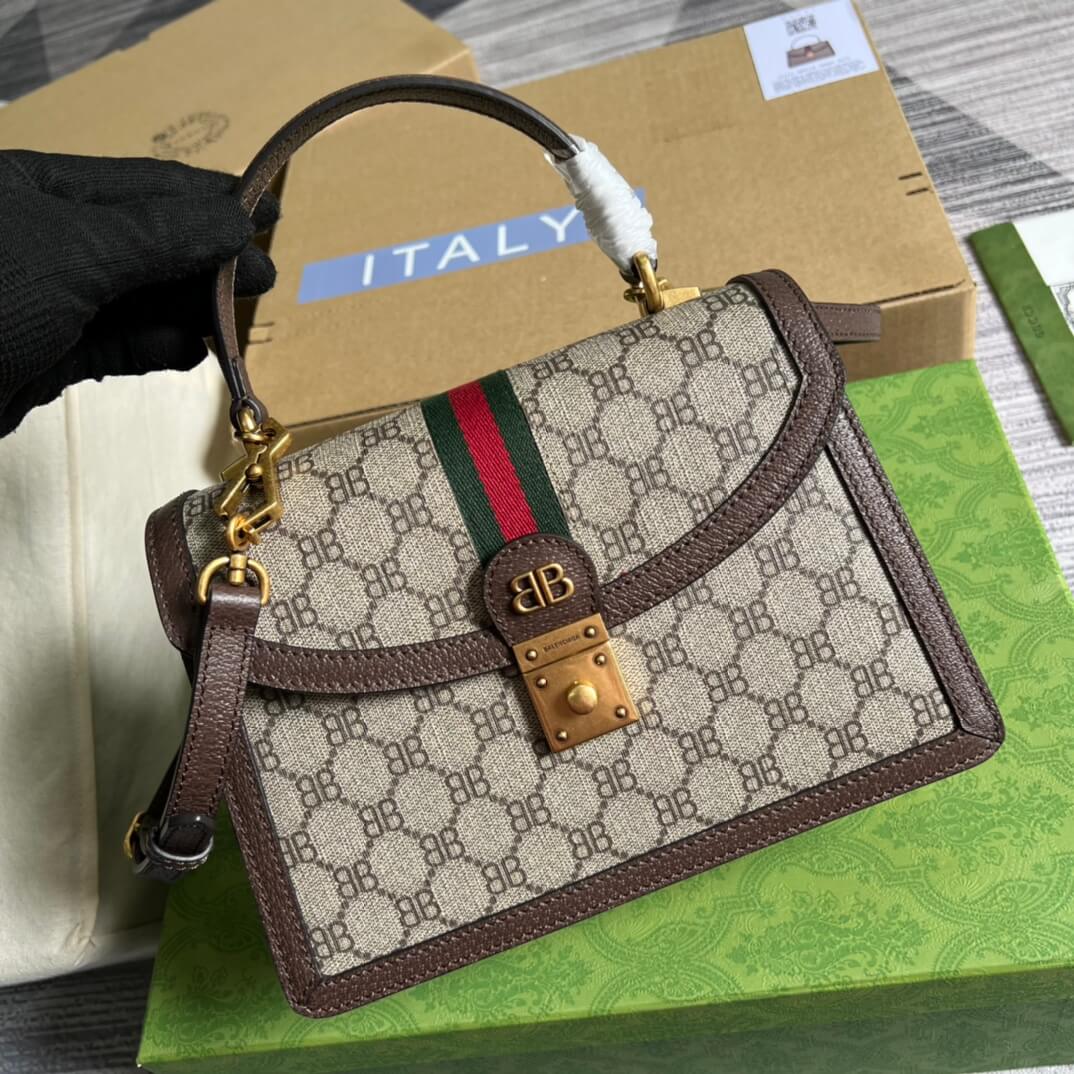 VBS gold BB shoulder crossbody bag brown Co branded style 680119