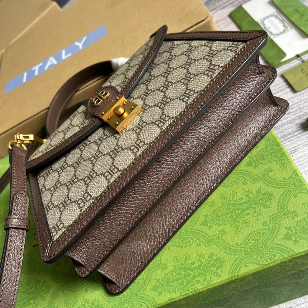 VBS gold BB shoulder crossbody bag brown Co branded style 680119