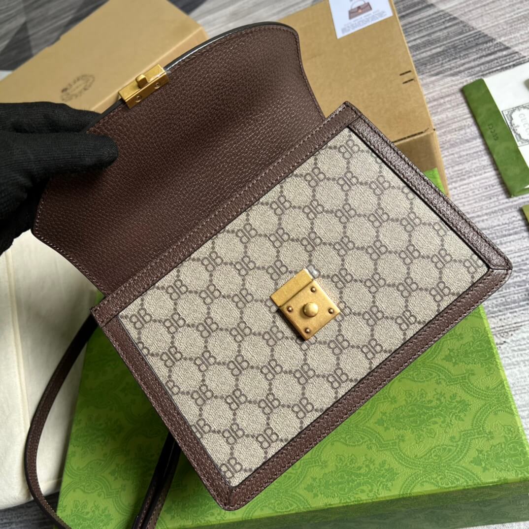 VBS gold BB shoulder crossbody bag brown Co branded style 680119