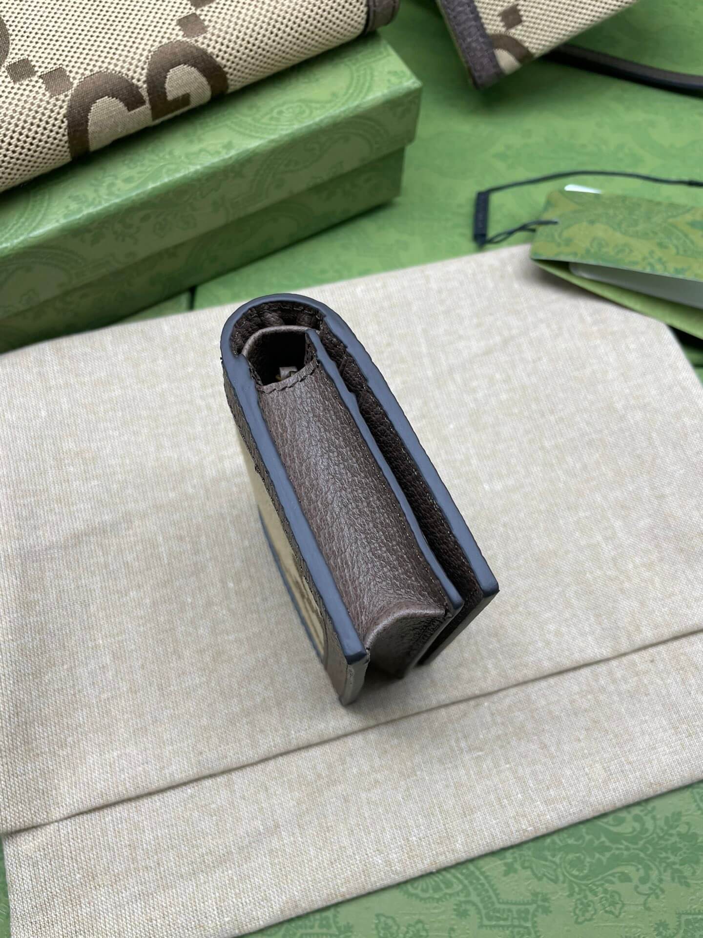 VBS Bamboo wallet card bag browm FREE SHIPPING