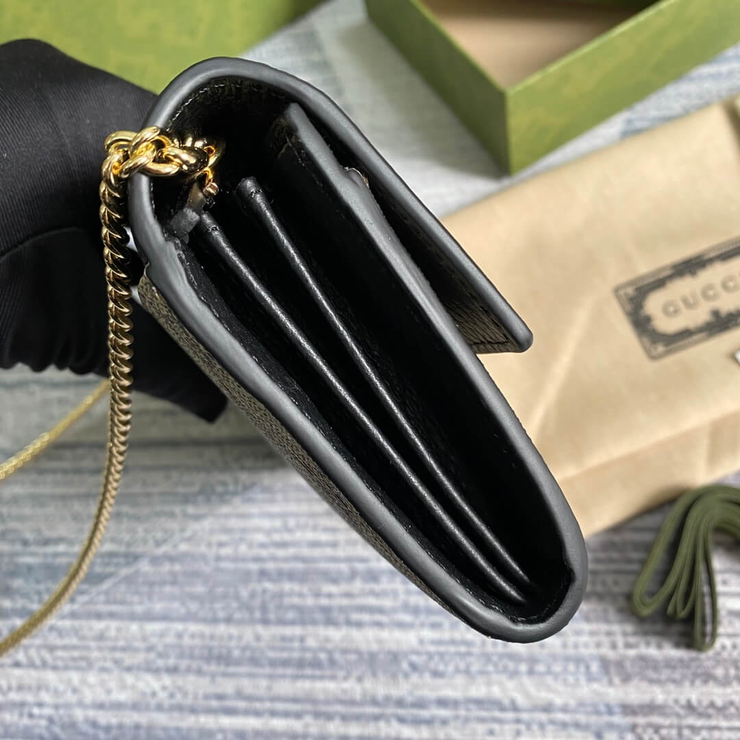 VBS 546585 shoulder bag wallet Free shipping black leather