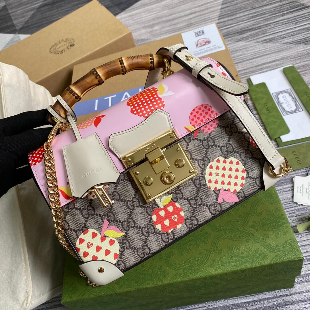 VBS 603221 Handbag shoulder bag cross body bags pink Padlock calfskin