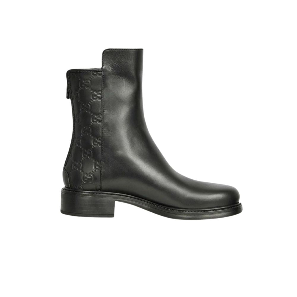 Vbs LEATHER ANKLE BOOTS BLACK
