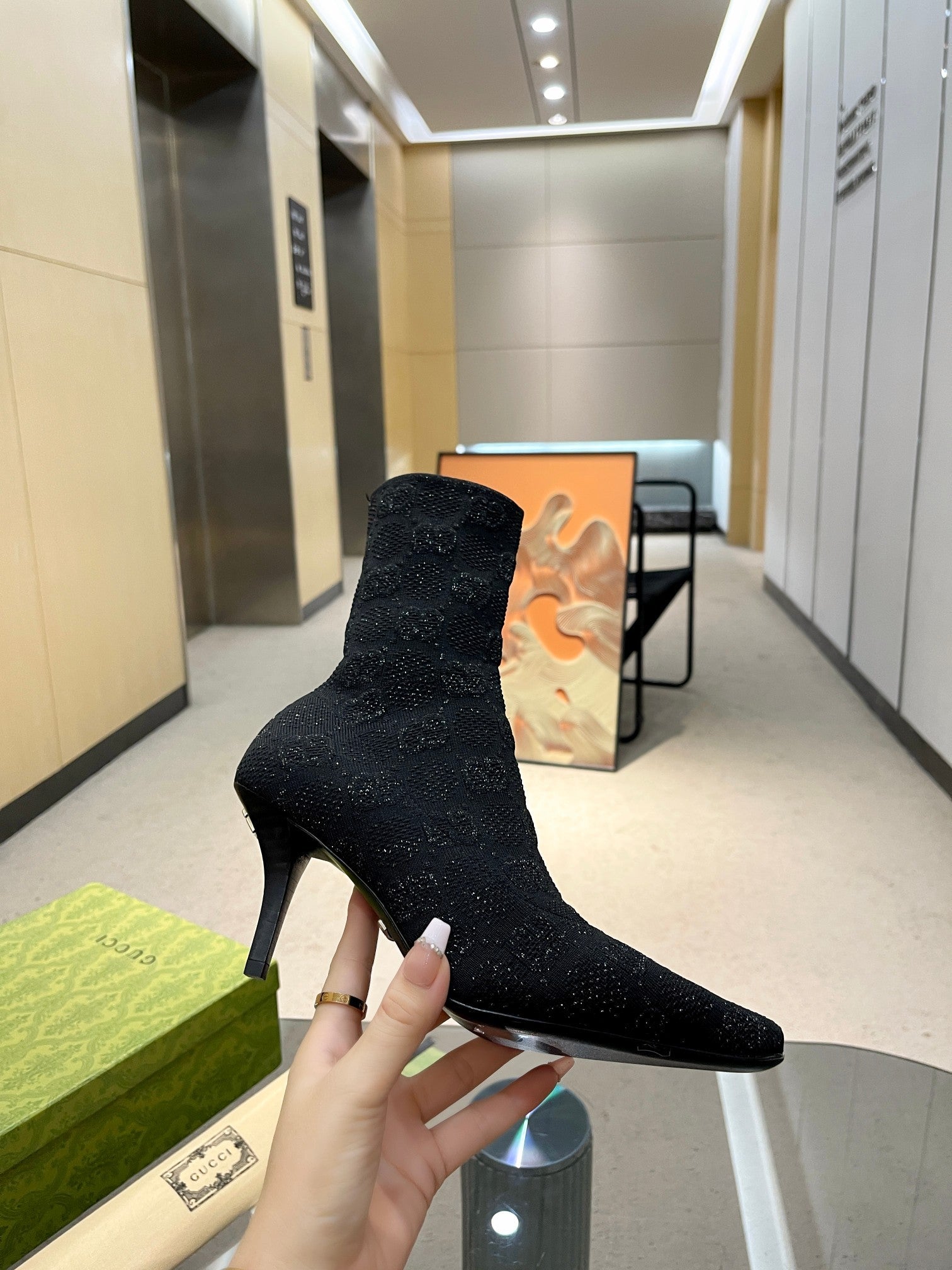 Vbs WOMEN'S Vbs KNIT ANKLE BOOTS BLACK 718378 FACFM 8720