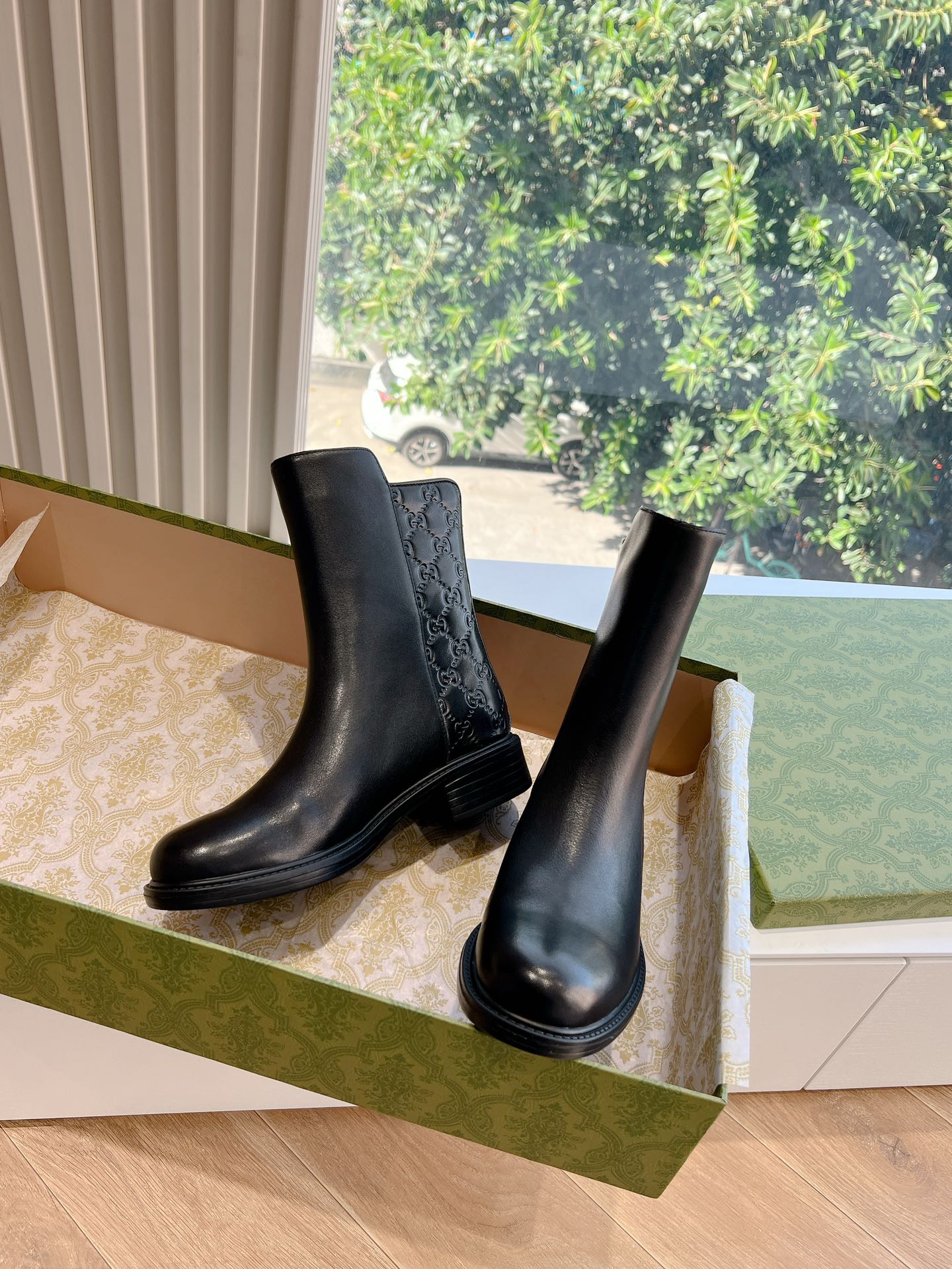 Vbs LEATHER ANKLE BOOTS BLACK