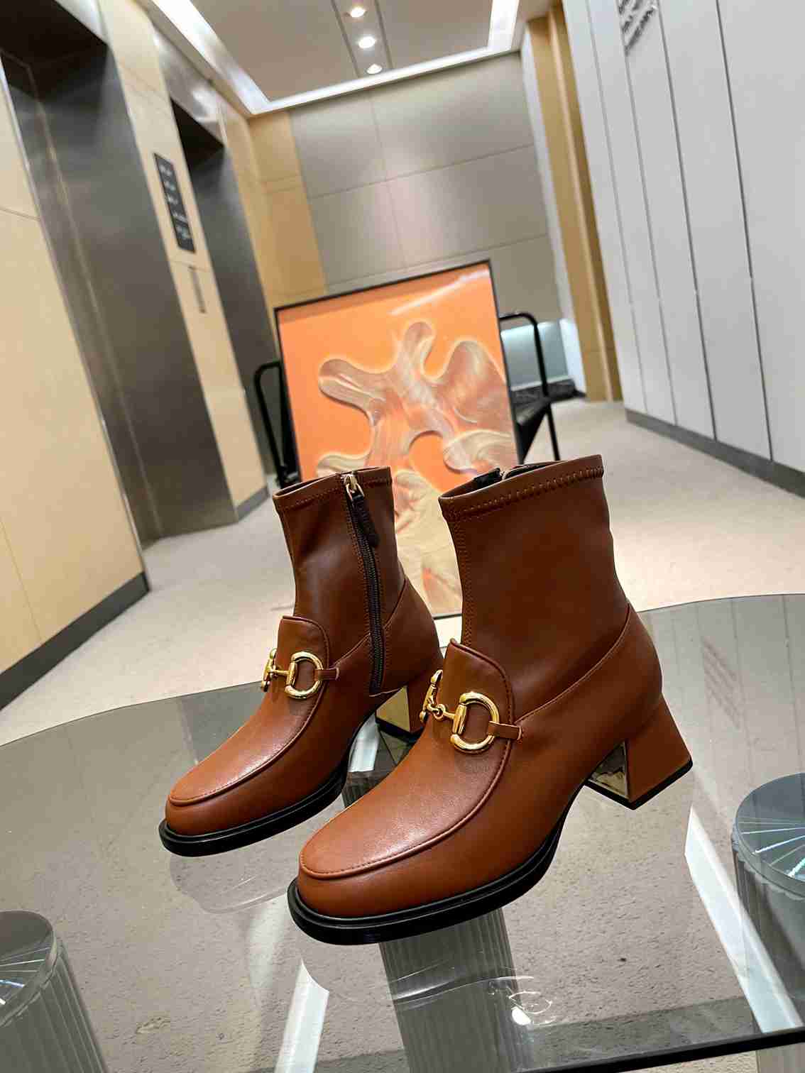 VBS HORSEBIT PLAQUE ANKLE BOOTS BROWN 719830 1DO50 2347