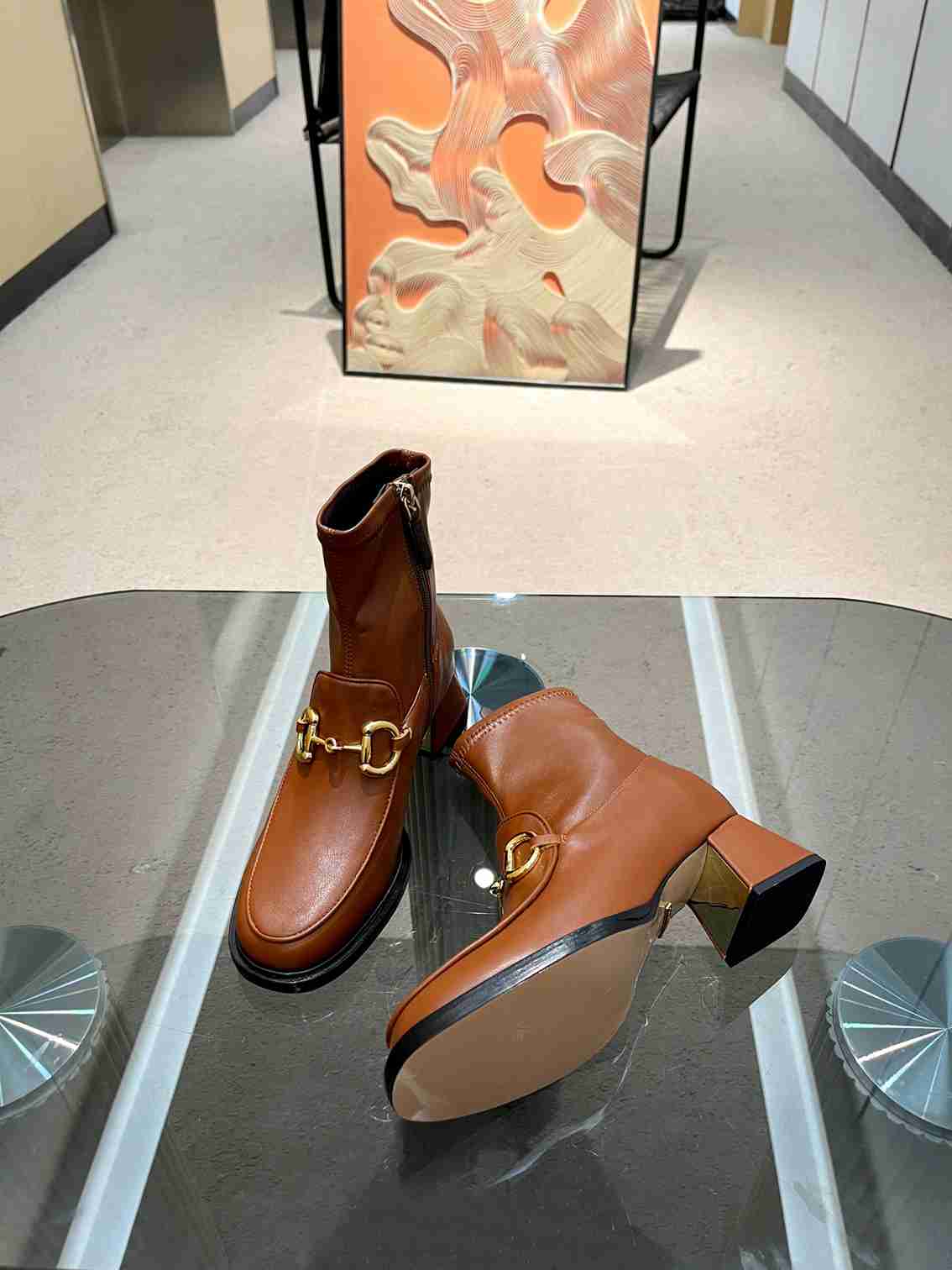 VBS HORSEBIT PLAQUE ANKLE BOOTS BROWN 719830 1DO50 2347