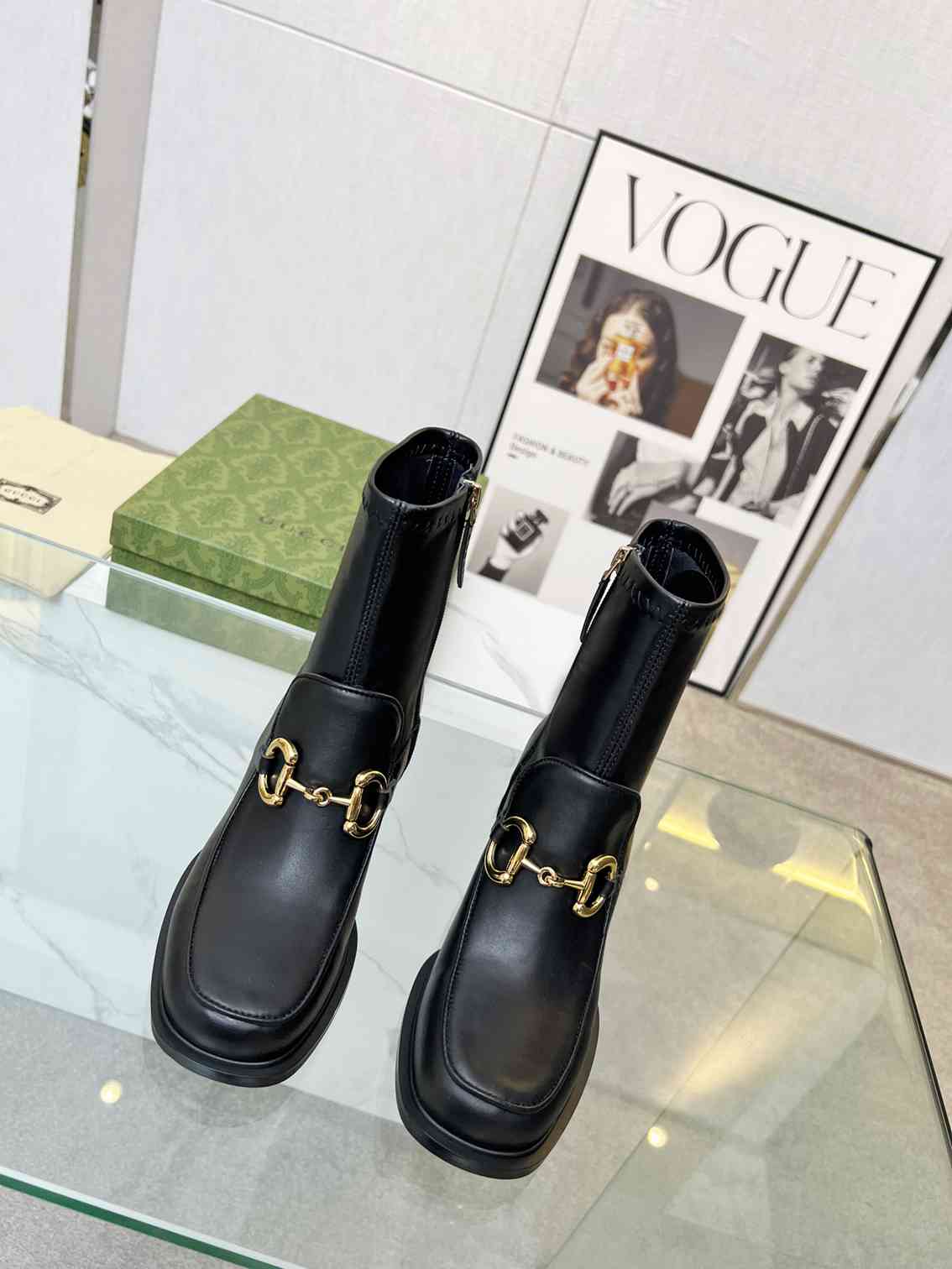 VBS HORSEBIT PLAQUE ANKLE BOOTS BLACK 719830 1DO50 1000