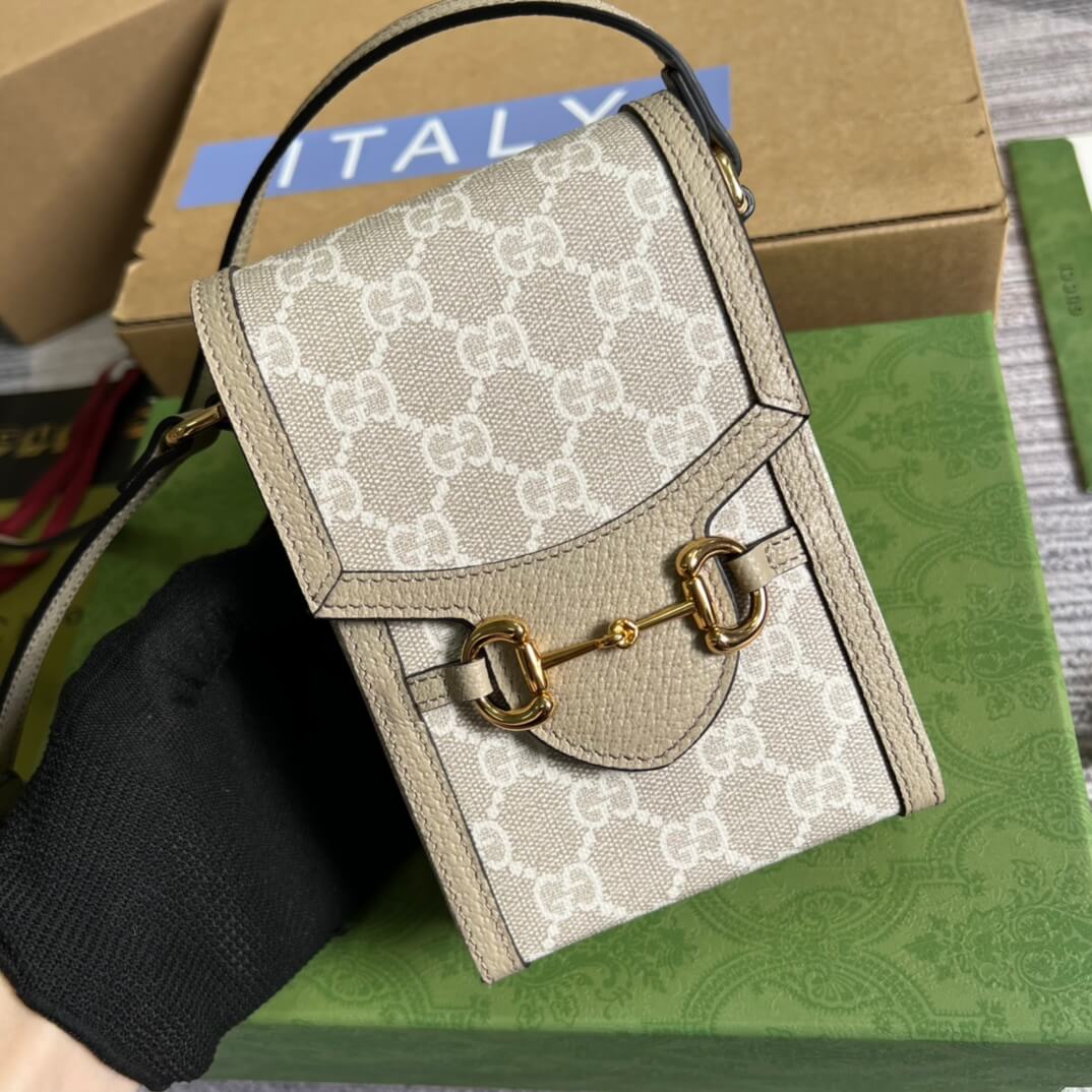 VBS Horsebit 1955 crossbody bag white 625615