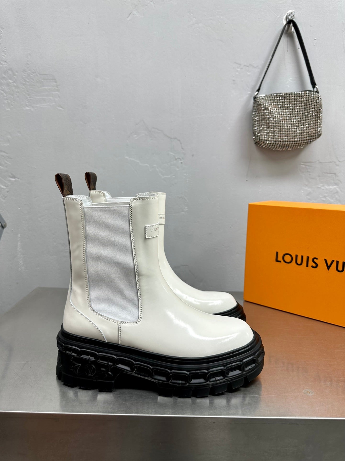 nmb nmb RECORD CHELSEA BOOT WHITE 1AC7YX