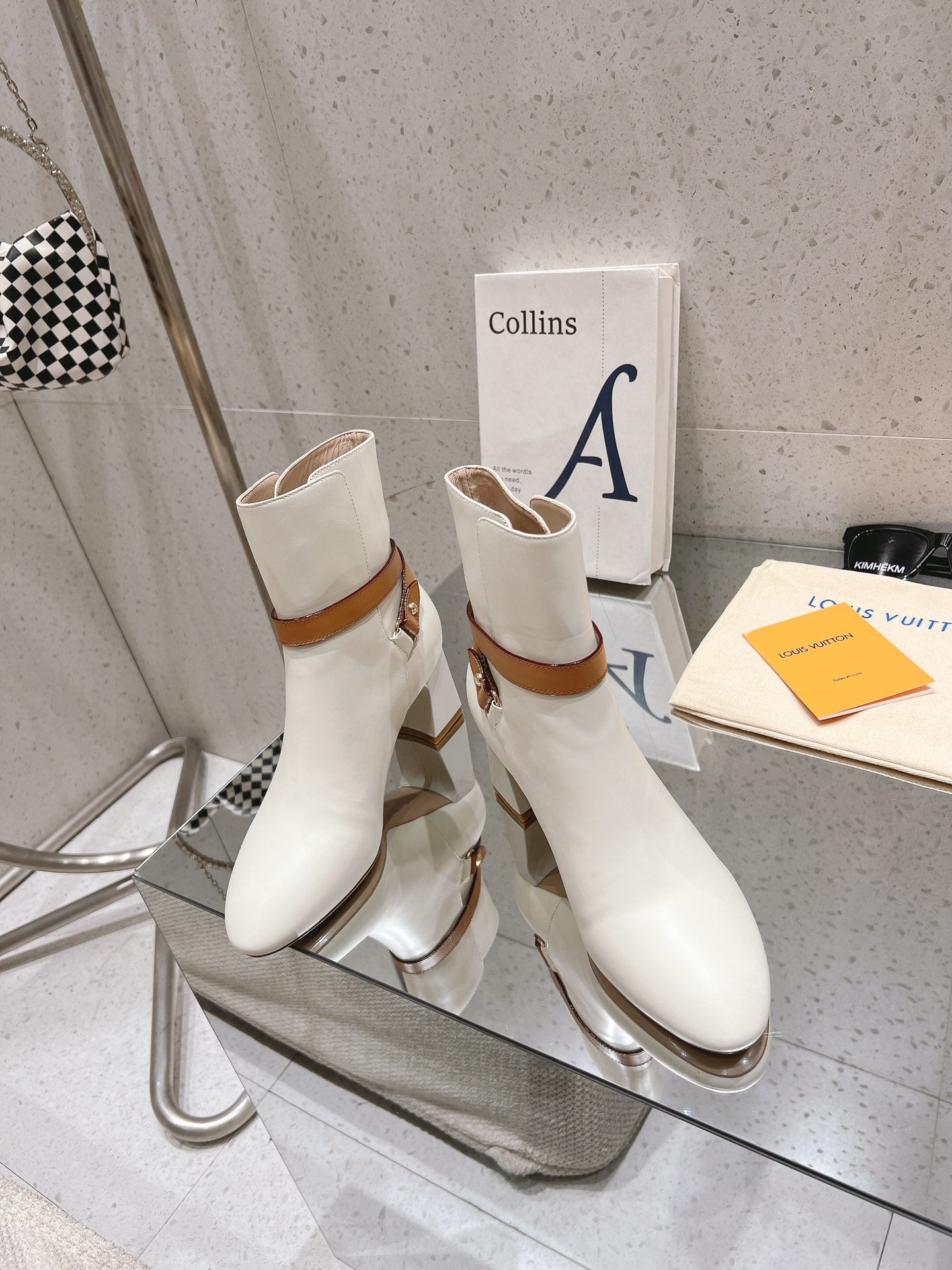 nmb PARISIENNE ANKLE BOOT WHITE