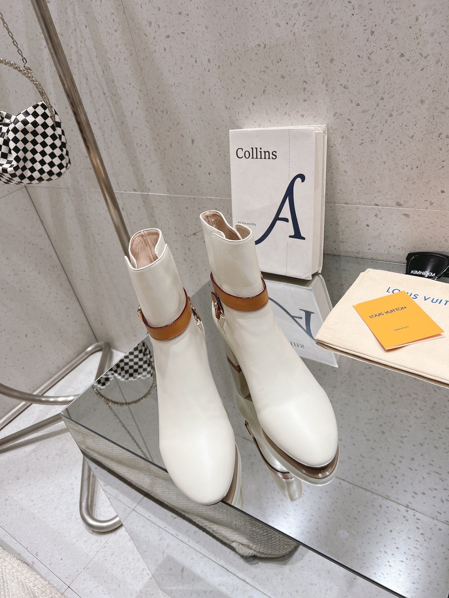 nmb PARISIENNE ANKLE BOOT WHITE