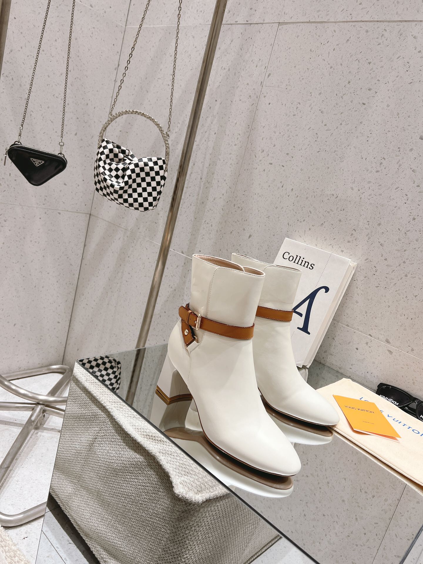 nmb PARISIENNE ANKLE BOOT WHITE
