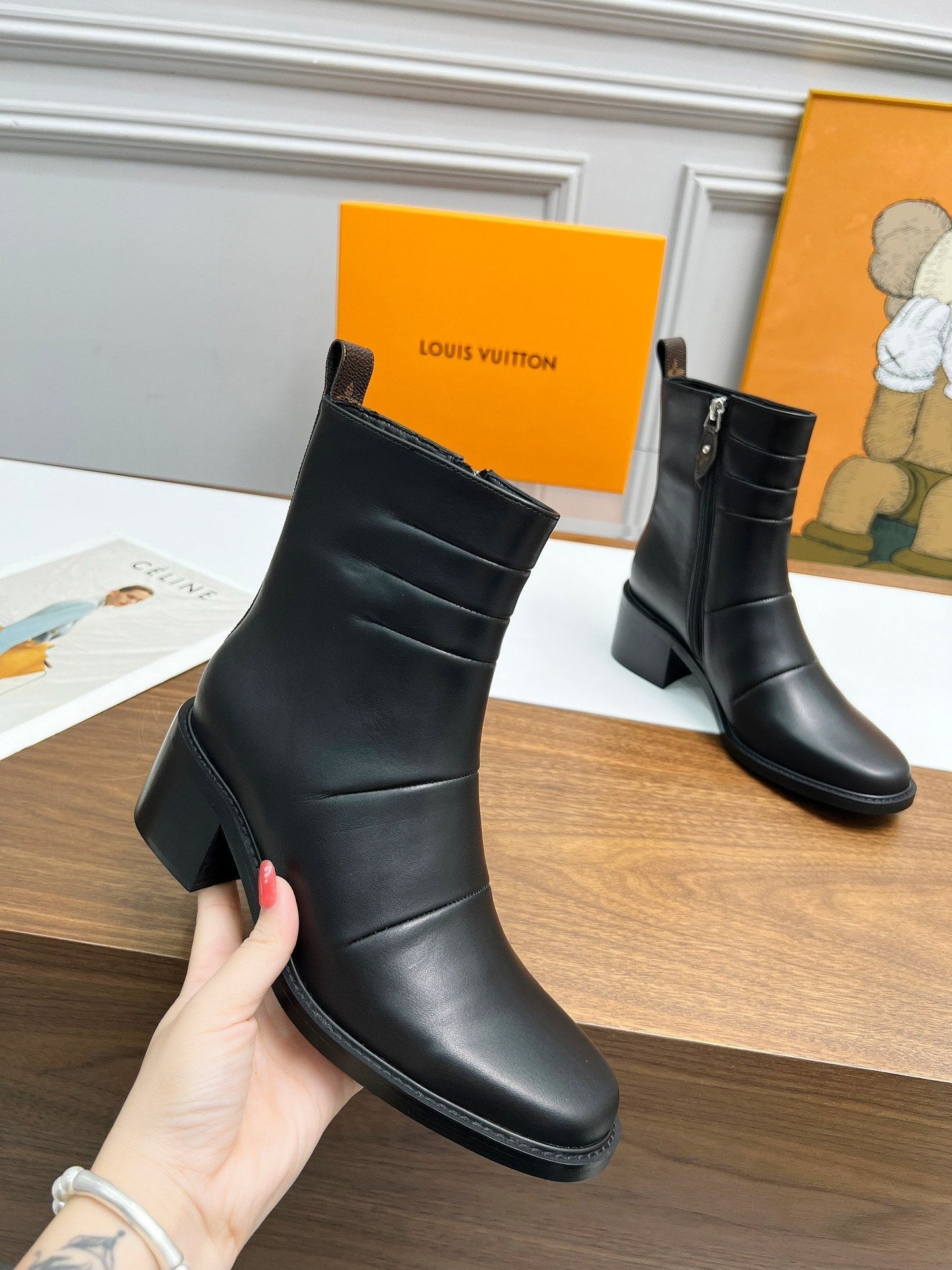nmb JAZZ BOOTS LAMBSKIN BLACK 1ADBJ9