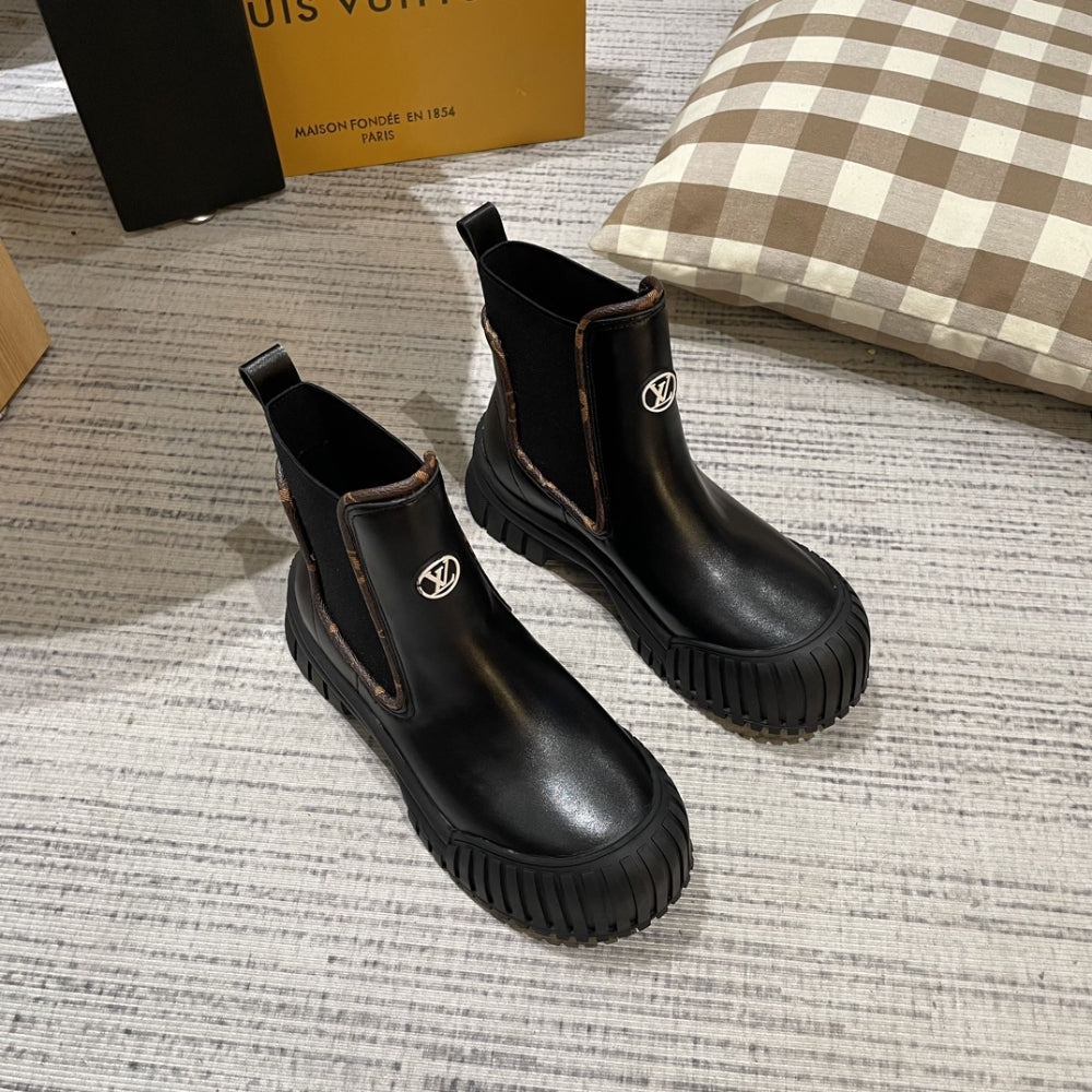 nmb RUBY FLAT ANKLE BOOTS BLACK 1AB0FO