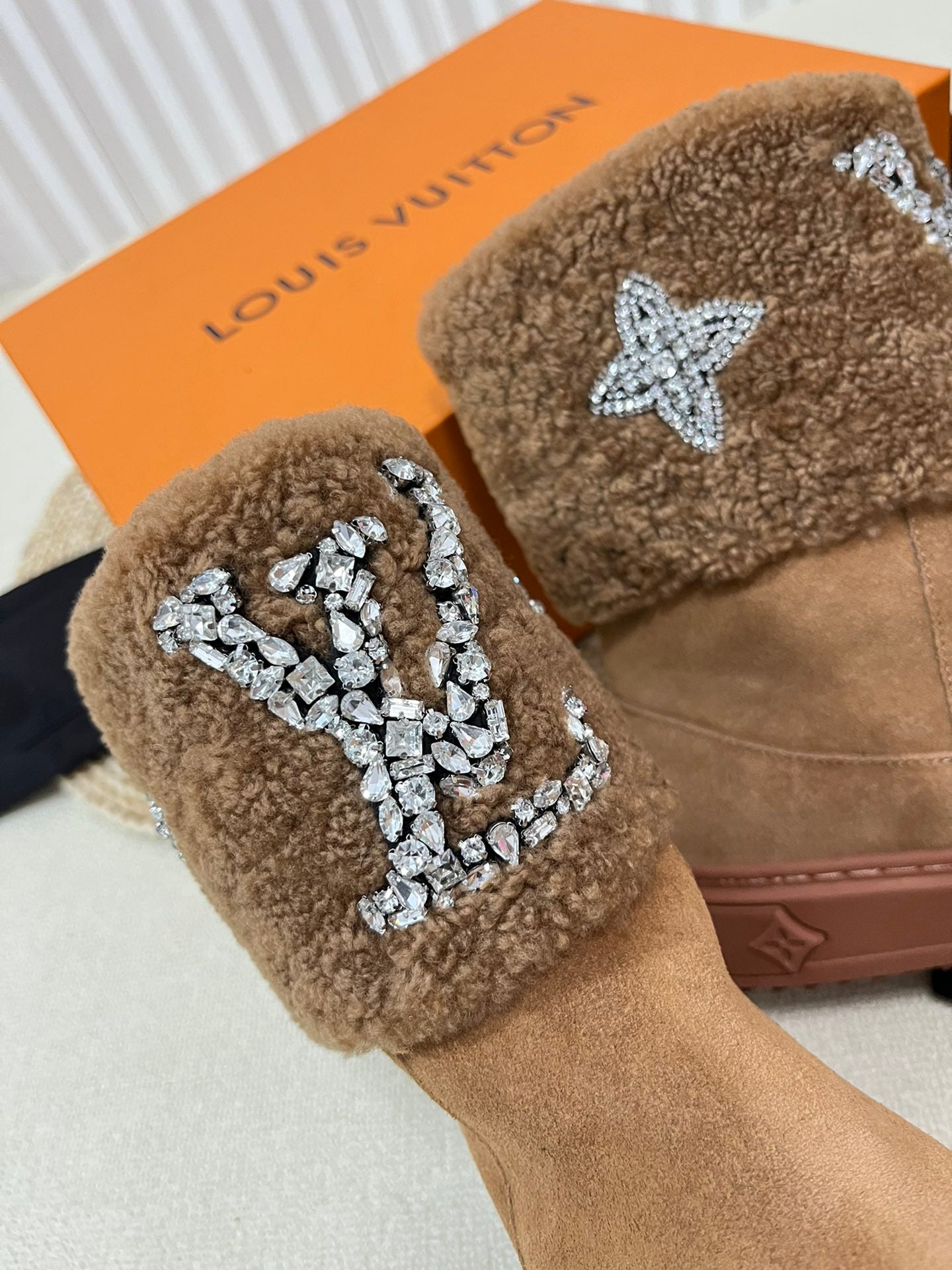 Vbs ANKLE BOOT STUVBSED WITH DIAMONDS BROWN