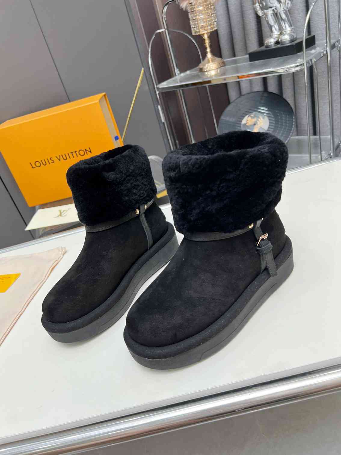 VBS ASPEN PLATFORM ANKLE BOOT BLACK 1AC78O