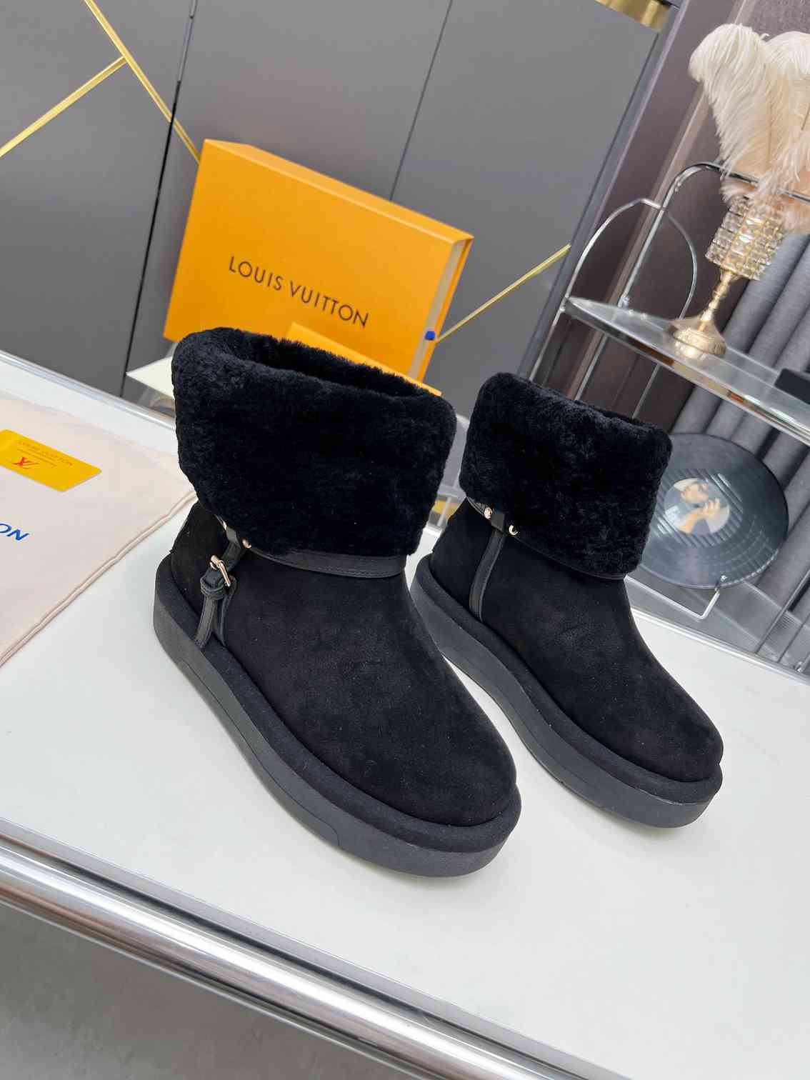 VBS ASPEN PLATFORM ANKLE BOOT BLACK 1AC78O