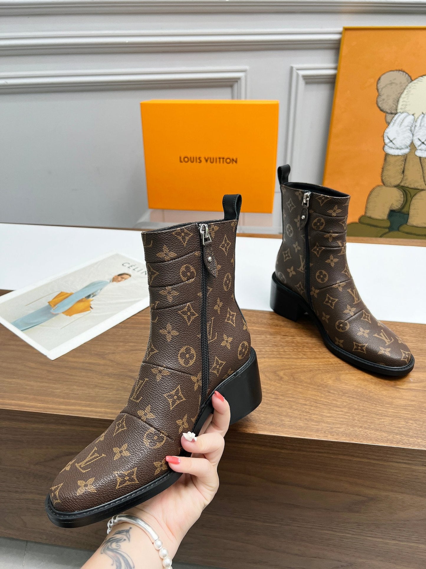 nmb JAZZ BOOTS MONOGRAM EBENE BROWN 1ADBKP