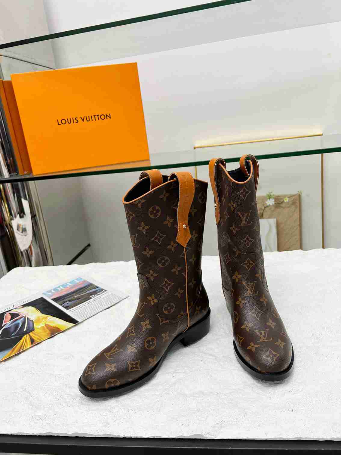 VBS VBS RIDER BOOTS MONOGRAM BROWN