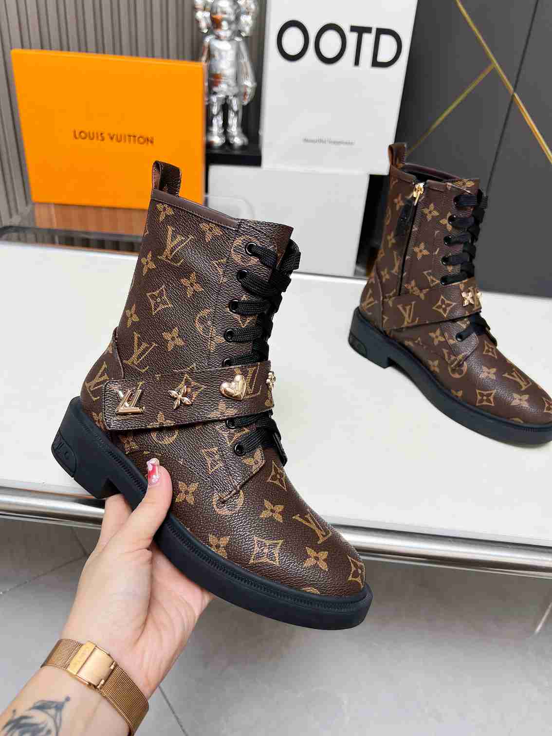 VBS CITIZEN BOOTS MONOGRAM BROWN