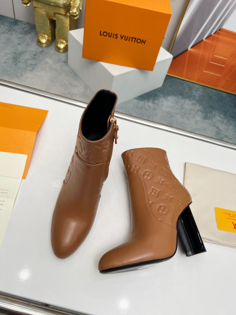 nmb SILHOUETTE ANKLE BOOT BROWN