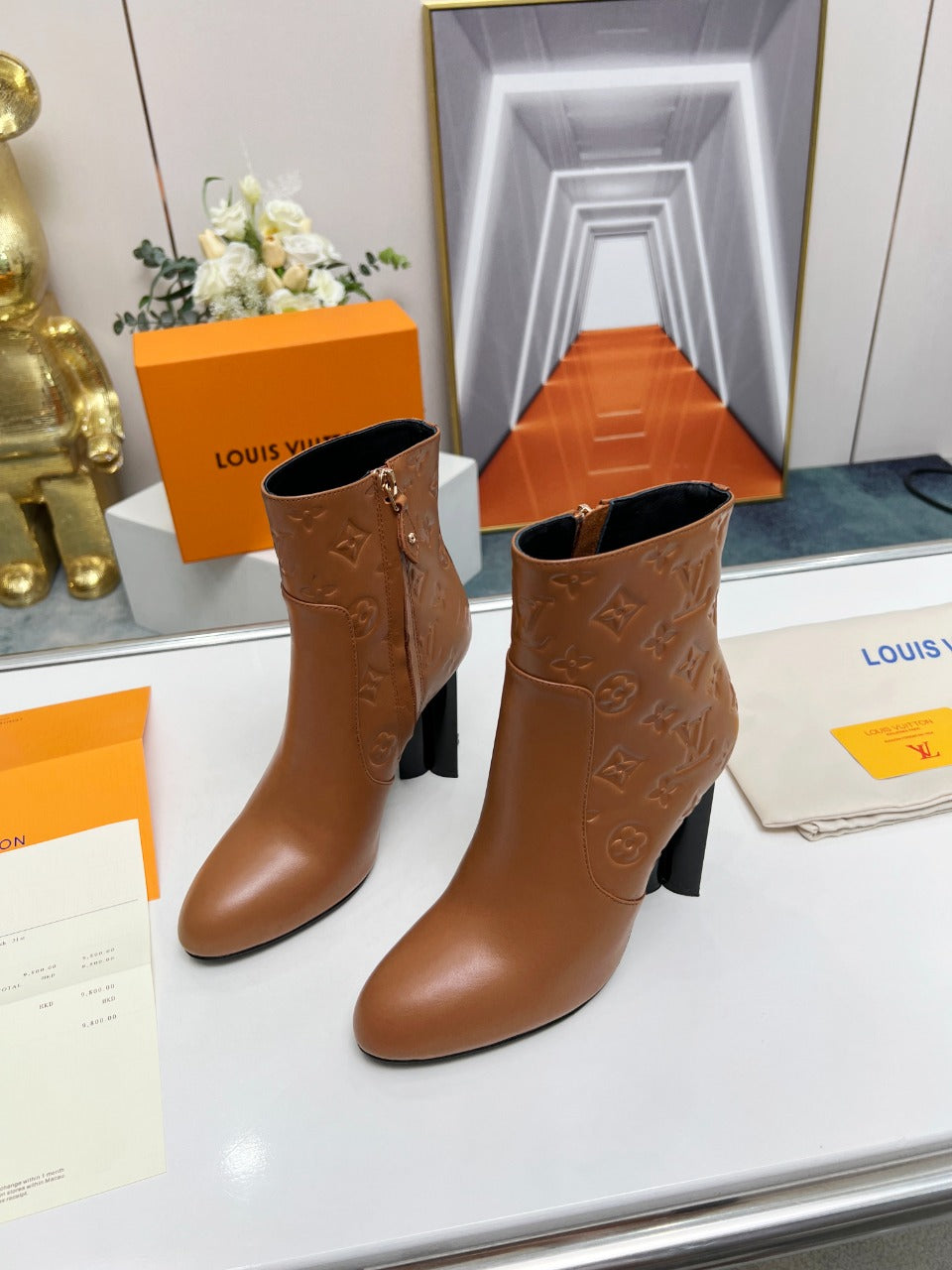 nmb SILHOUETTE ANKLE BOOT BROWN