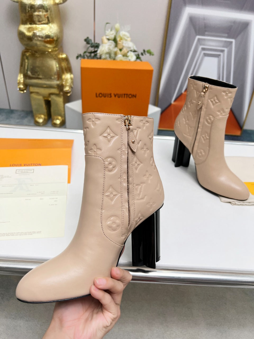 nmb SILHOUETTE ANKLE BOOT BEIGE
