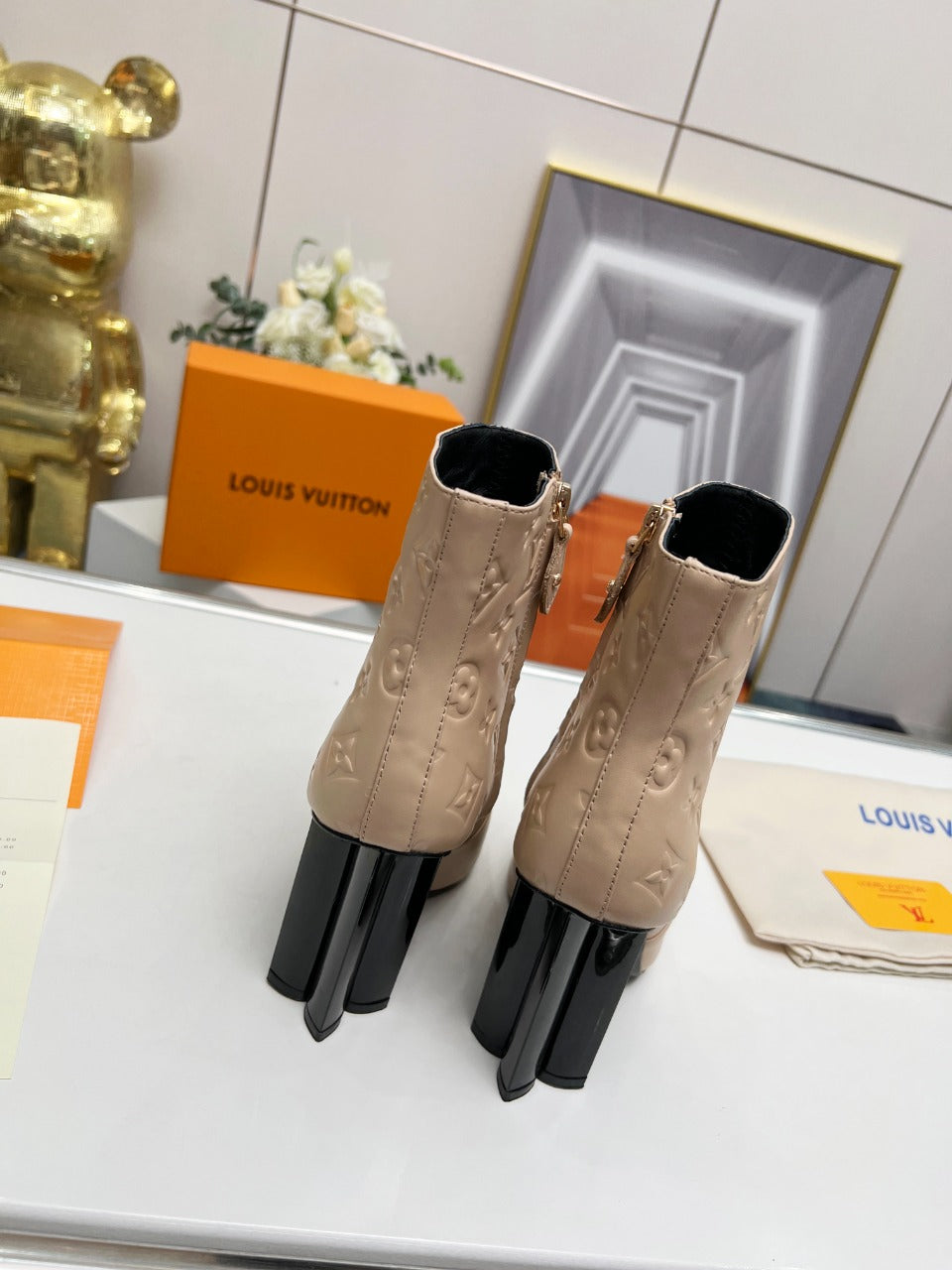 nmb SILHOUETTE ANKLE BOOT BEIGE