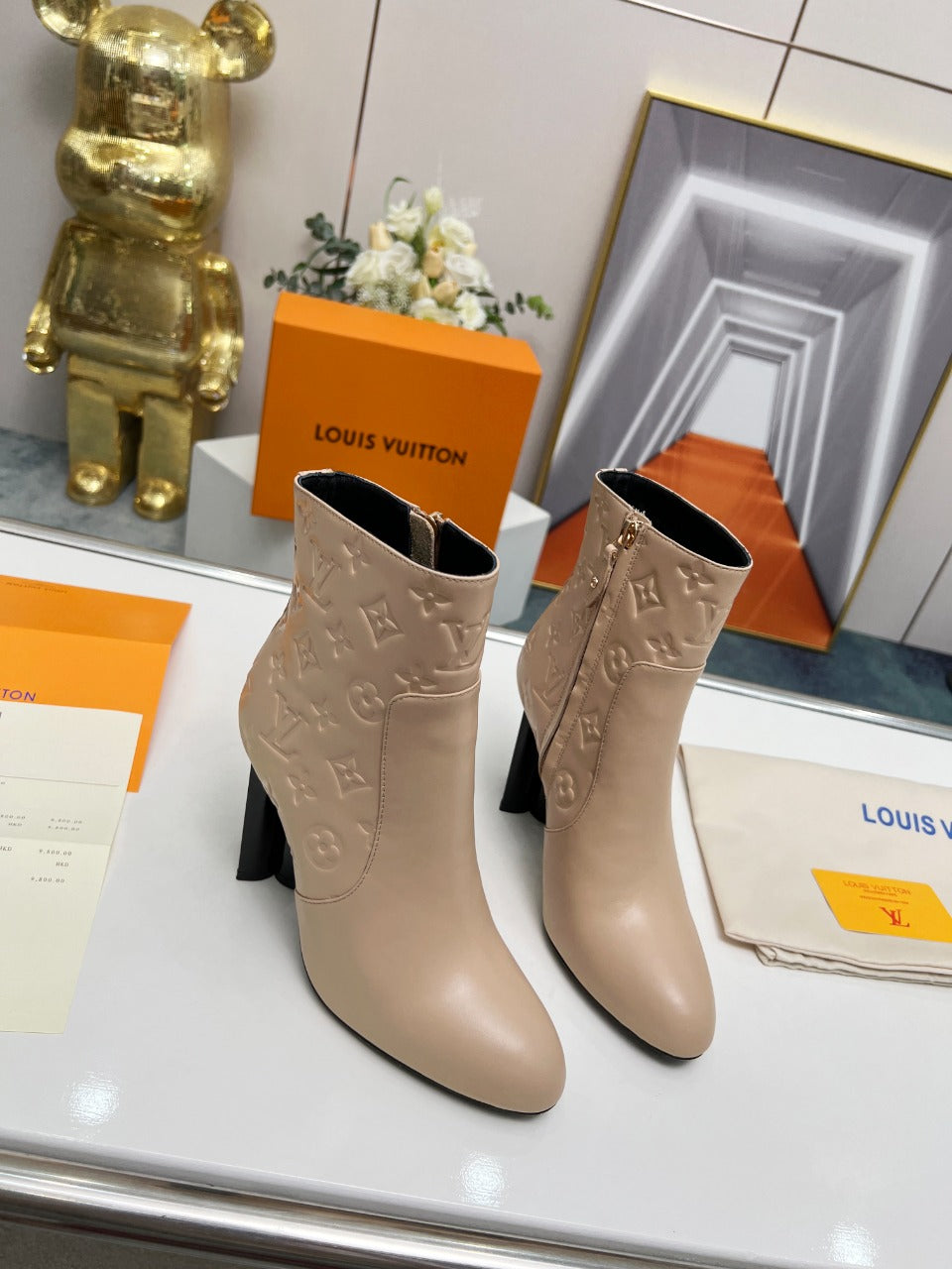 nmb SILHOUETTE ANKLE BOOT BEIGE