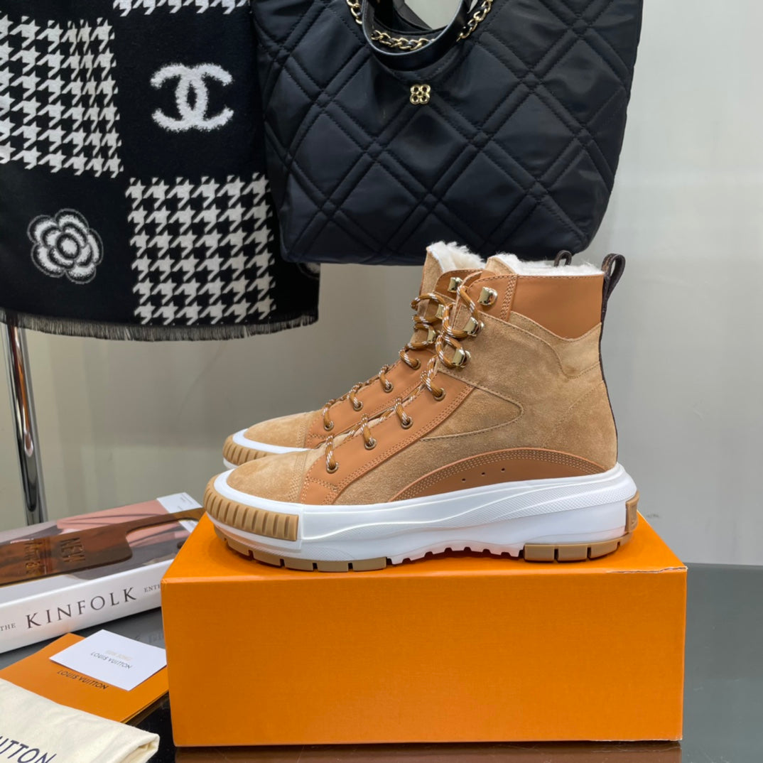 nmb SQUAD SNEAKER BOOTS SUEDE BROWN