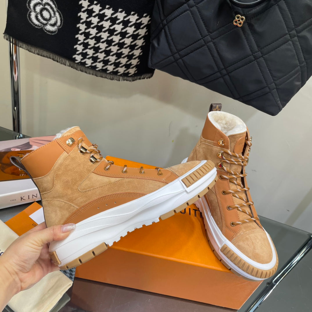 nmb SQUAD SNEAKER BOOTS SUEDE BROWN