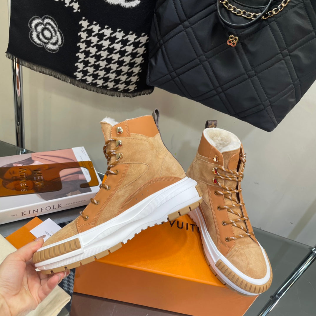 nmb SQUAD SNEAKER BOOTS SUEDE BROWN
