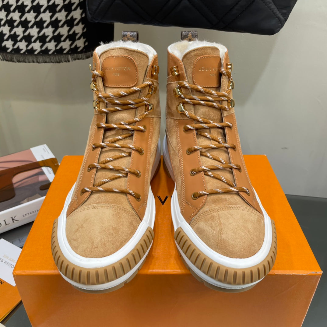 nmb SQUAD SNEAKER BOOTS SUEDE BROWN