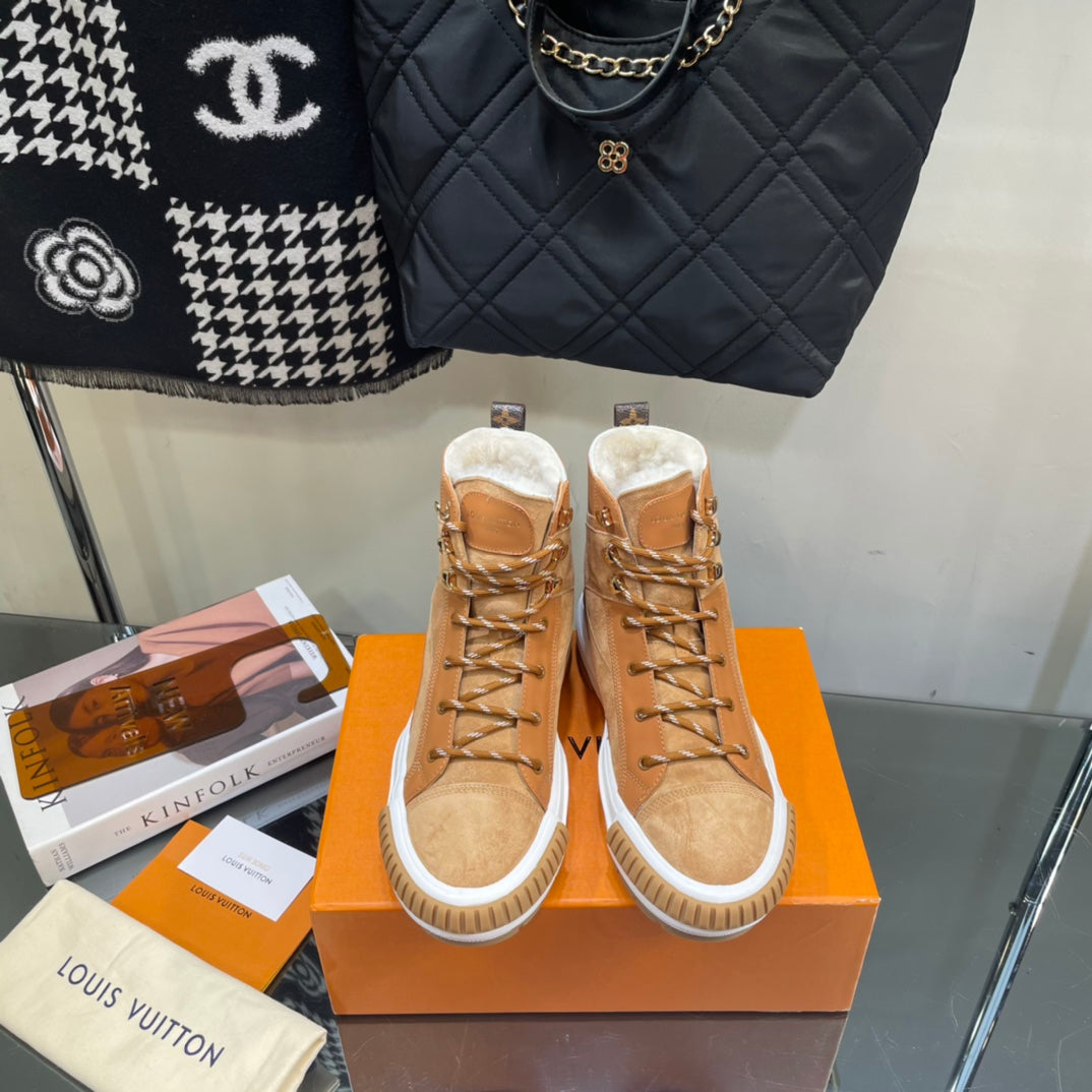 nmb SQUAD SNEAKER BOOTS SUEDE BROWN