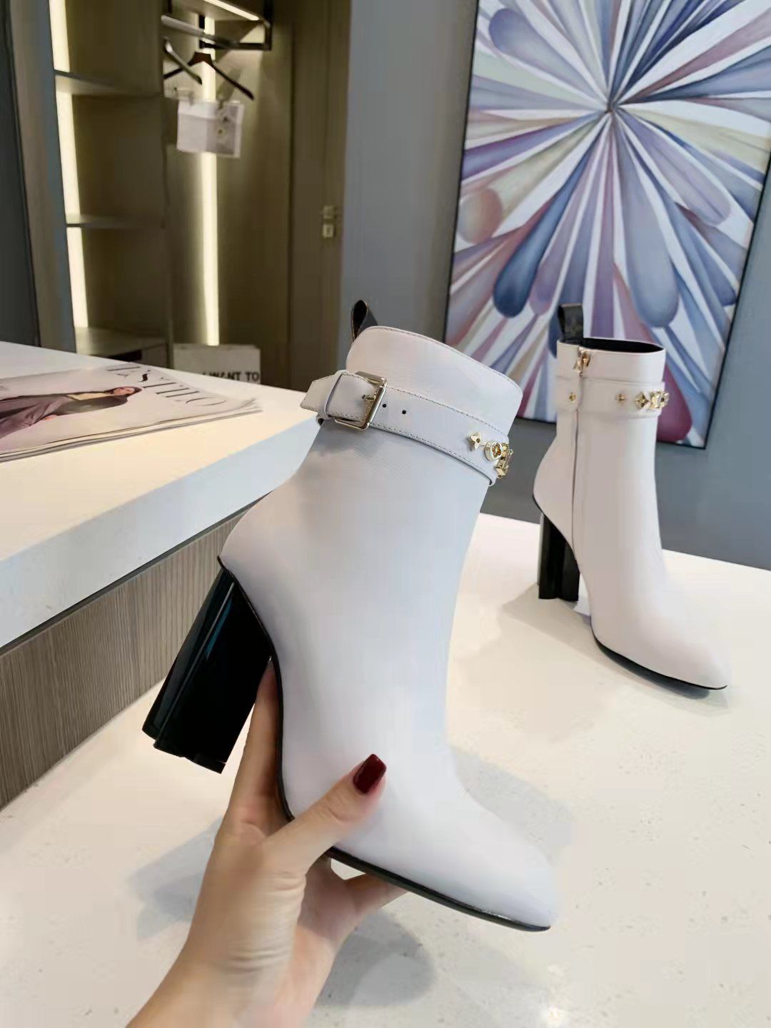 nmb ANKLE BOOT WHITE