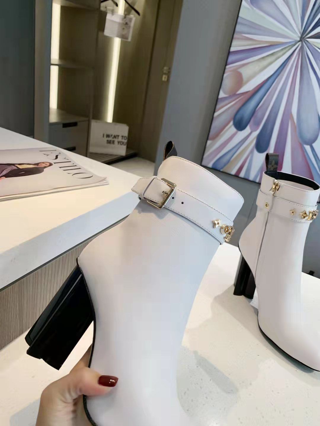 nmb ANKLE BOOT WHITE
