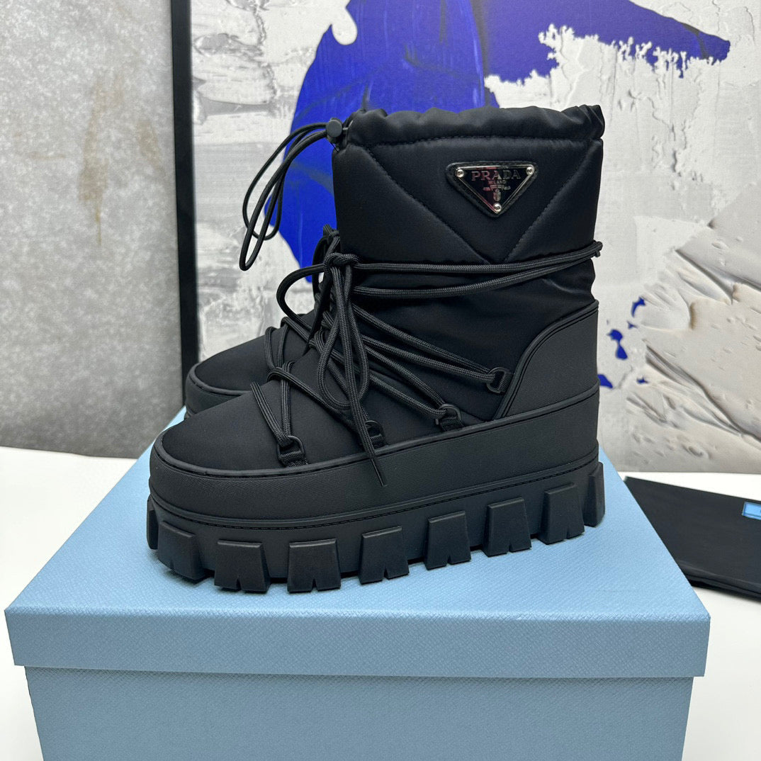PD NYLON GABARDINE APRÈS SKI BOOTIES BLACK 1U007N 3LFV F0002 F 040