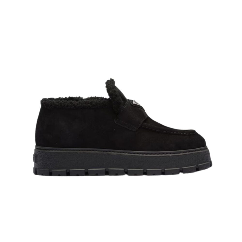 PD SUEDE LOAFER BOOTIES BLACK 1D245N 3I2M F0002 F ZB45