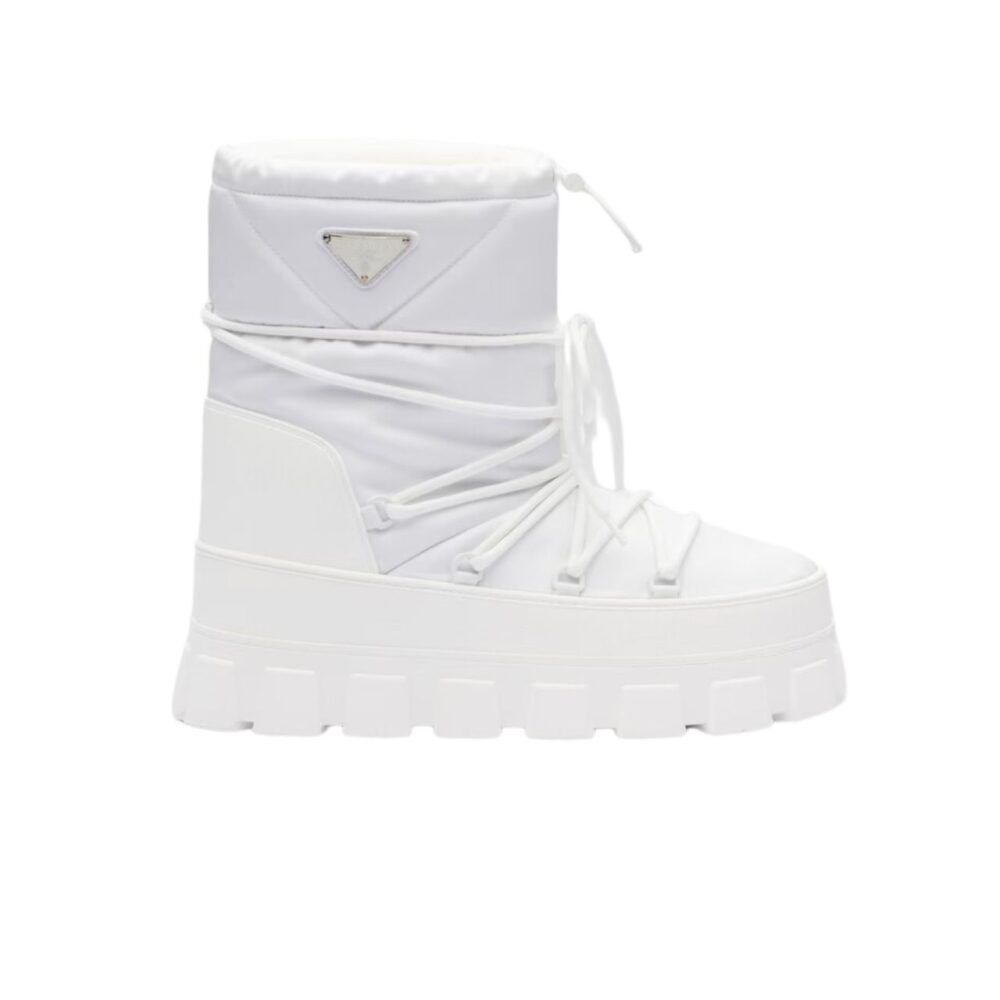 PD NYLON GABARDINE APRÈS SKI BOOTIES WHITE 2U007N 3LFV F0009 F 040
