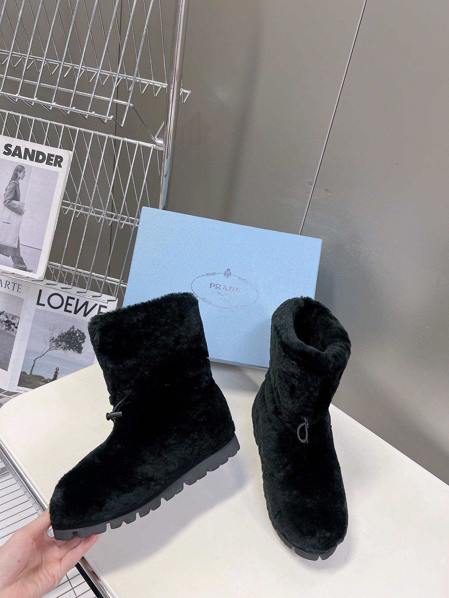 VBS SHEARLING BOOTIES BLACK 1U258N 173 F0002 F ZF20