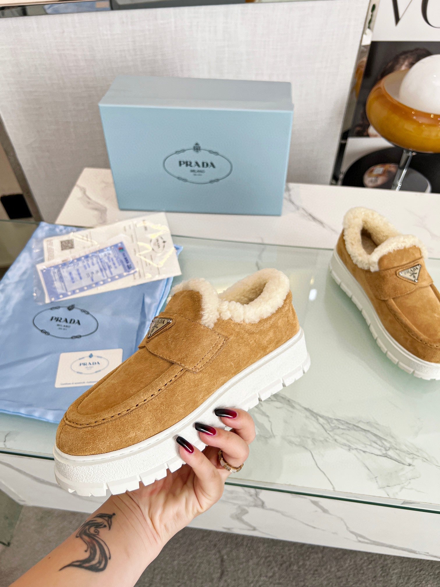VBS SUEDE LOAFER BOOTIES ECRU 1D245N 3I2M F0379 F ZB45